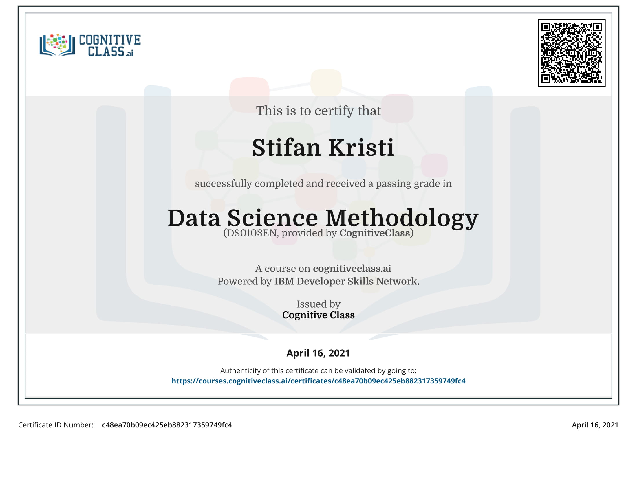 CognitiveClass - Data Science Methodology