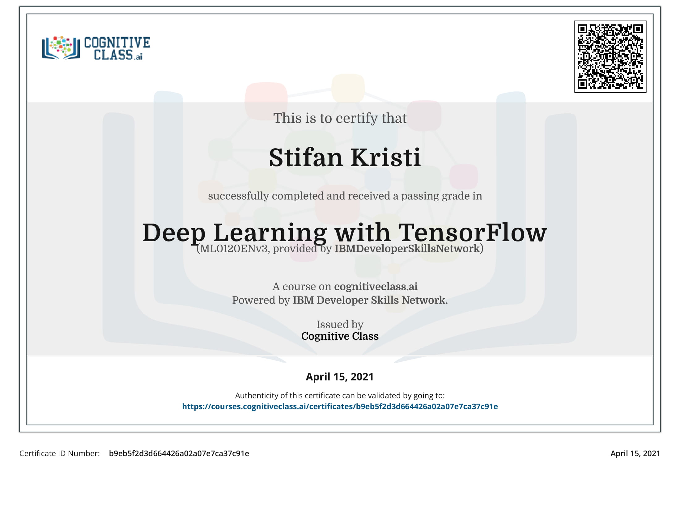 CognitiveClass - Deep Learning with TensorFlow