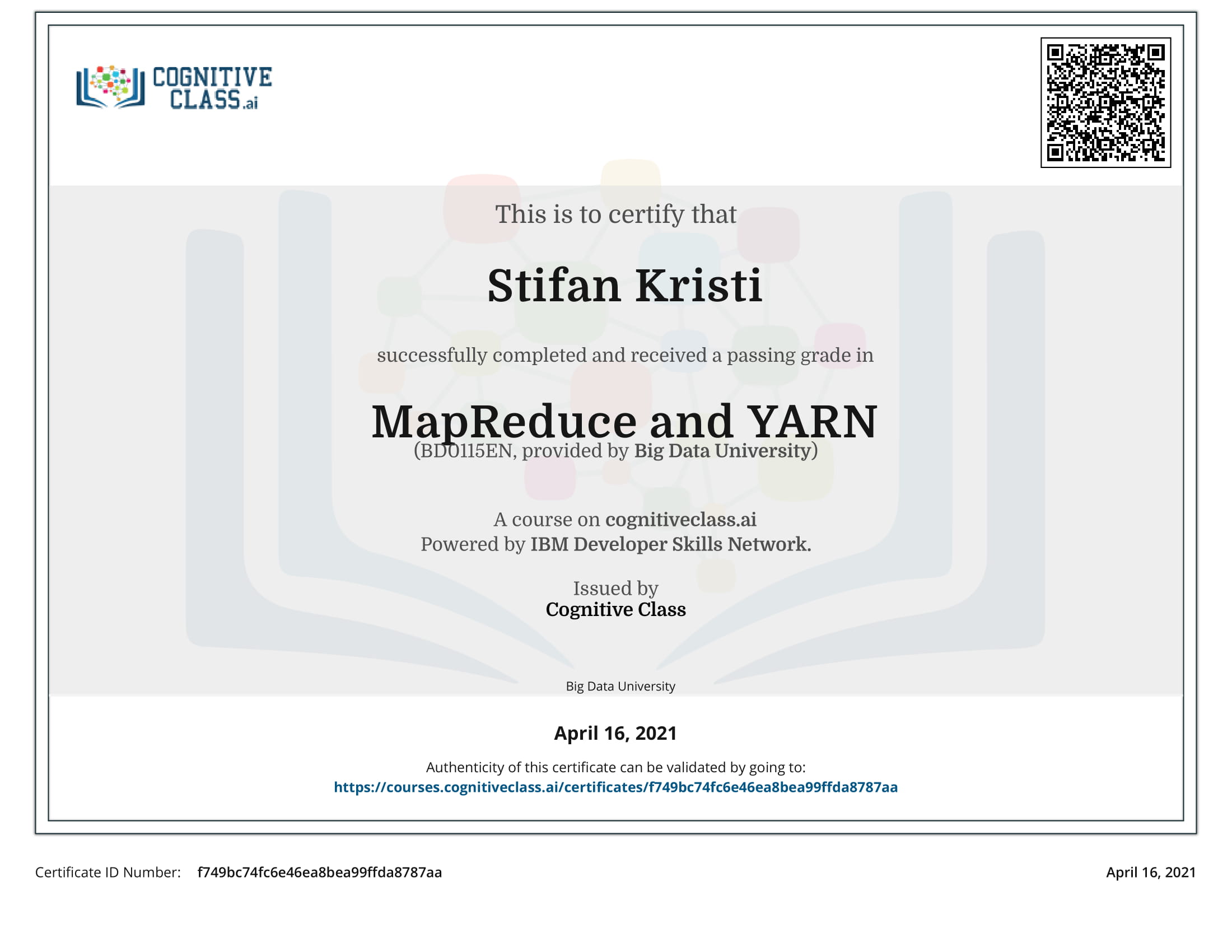 CognitiveClass - MapReduce and YARN