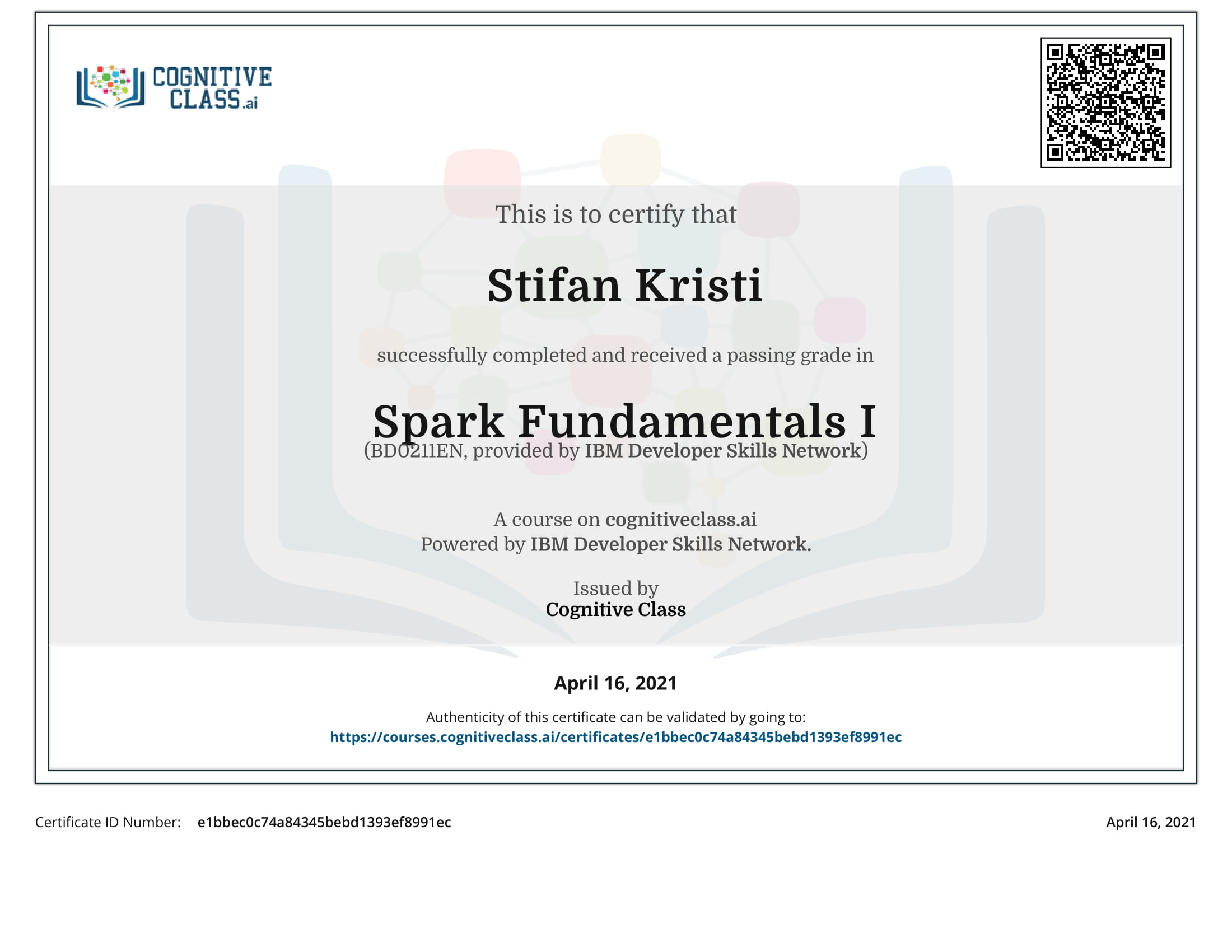 CognitiveClass - Spark Fundamentals I