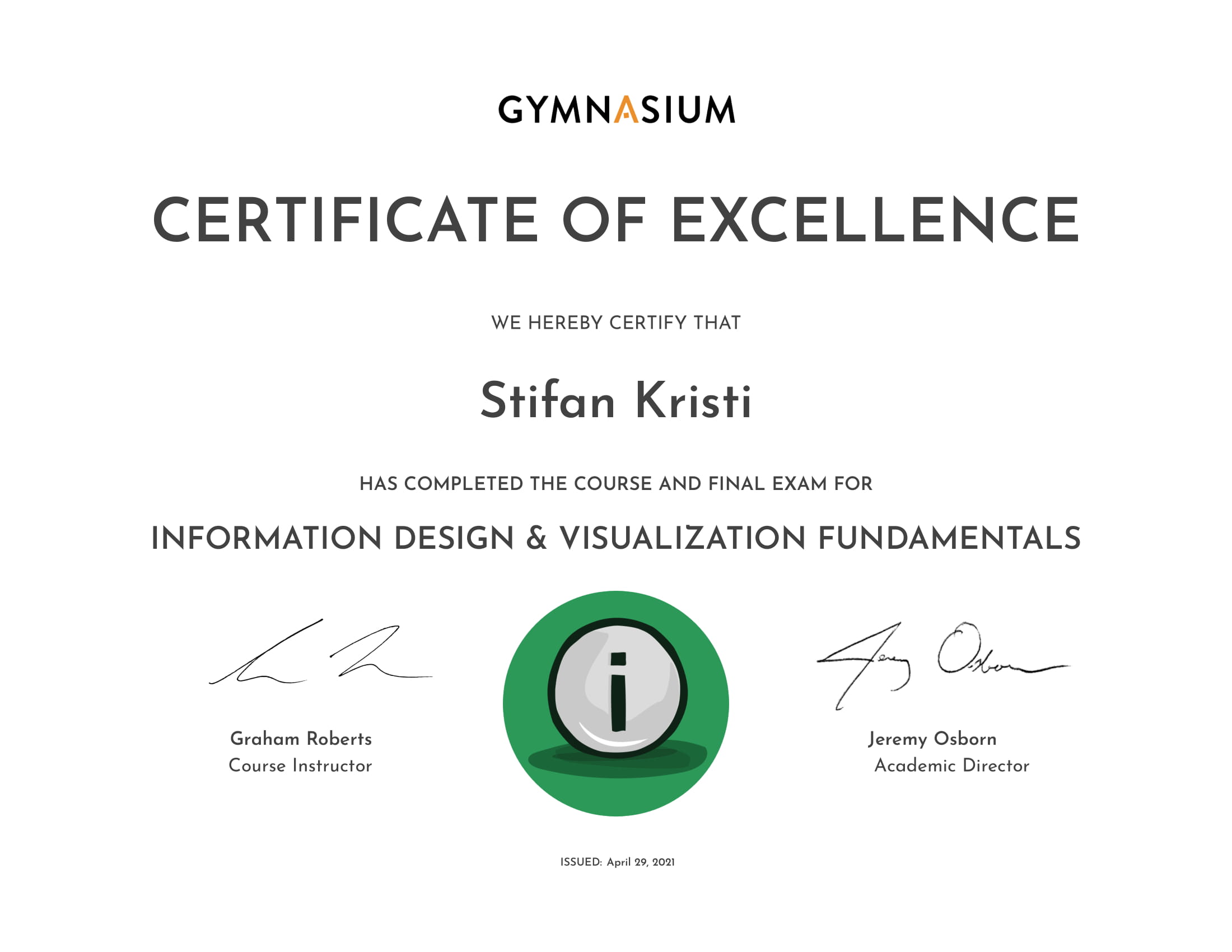 Gymnasium - Information Design & Visualization Fundamentals