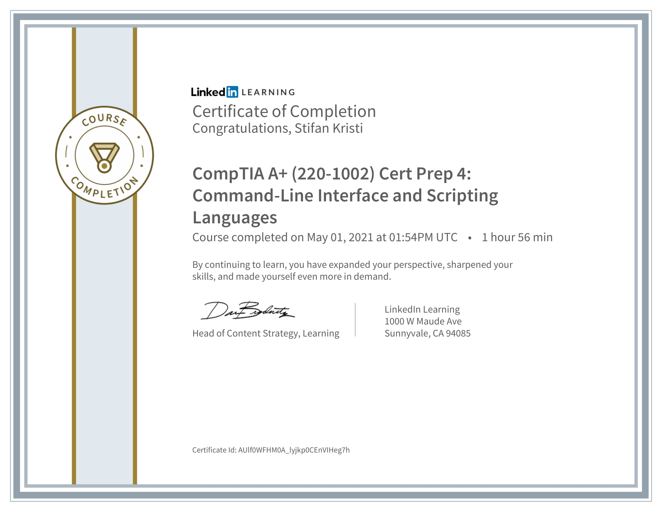 LinkedIn - CompTIA A 2201002 Cert Prep 4 CommandLine Interface and Scripting Languages