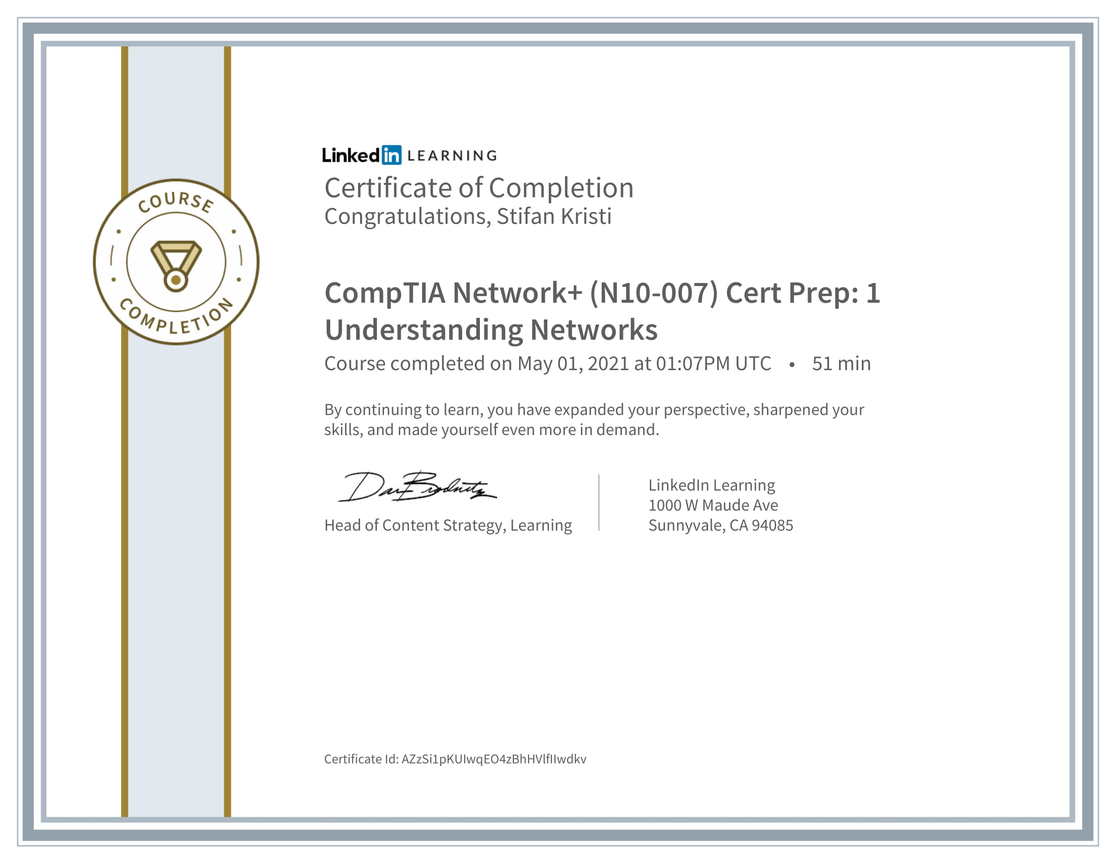 LinkedIn - CompTIA Network N10007 Cert Prep 1 Understanding Networks