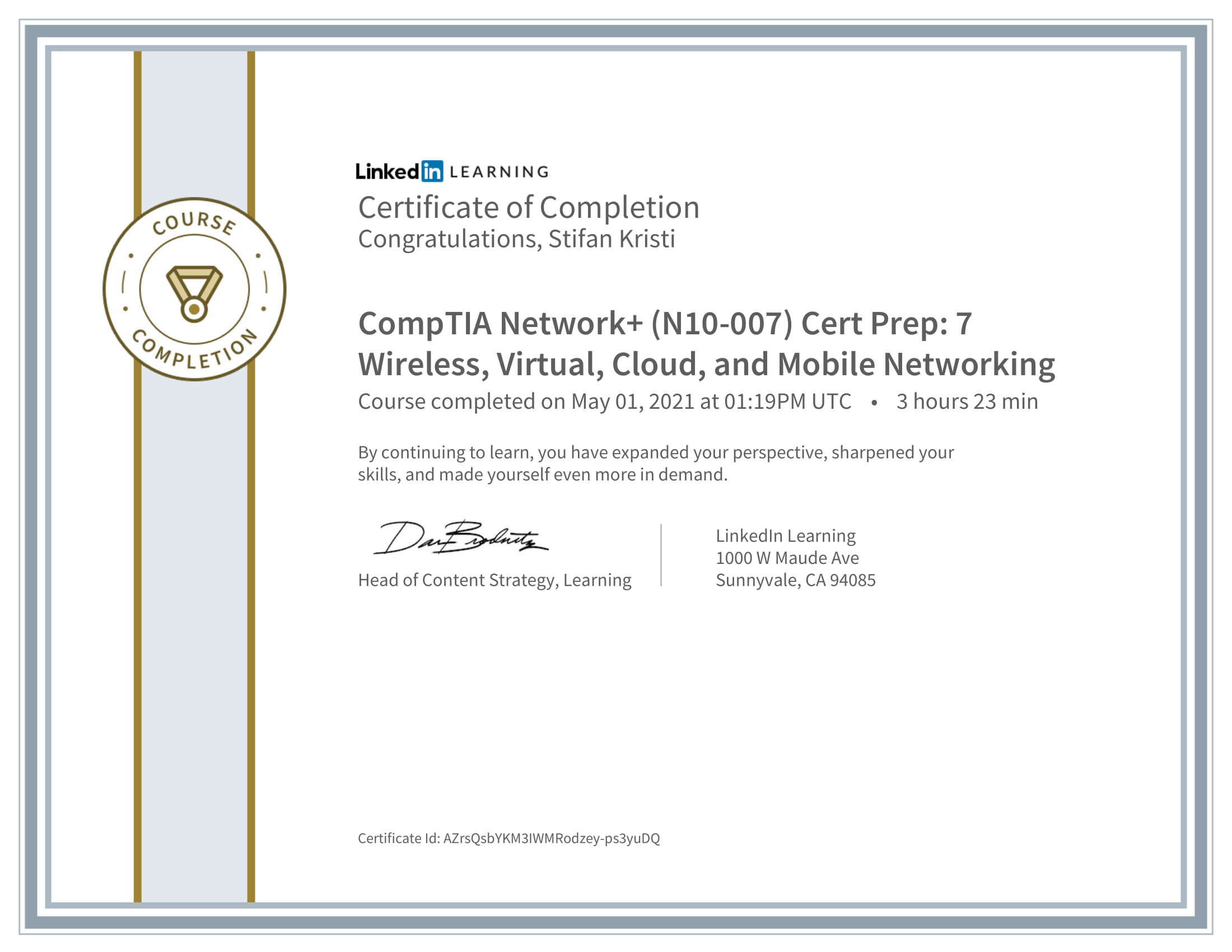 LinkedIn - CompTIA Network N10007 Cert Prep 7 Wireless Virtual Cloud and Mobile Networking