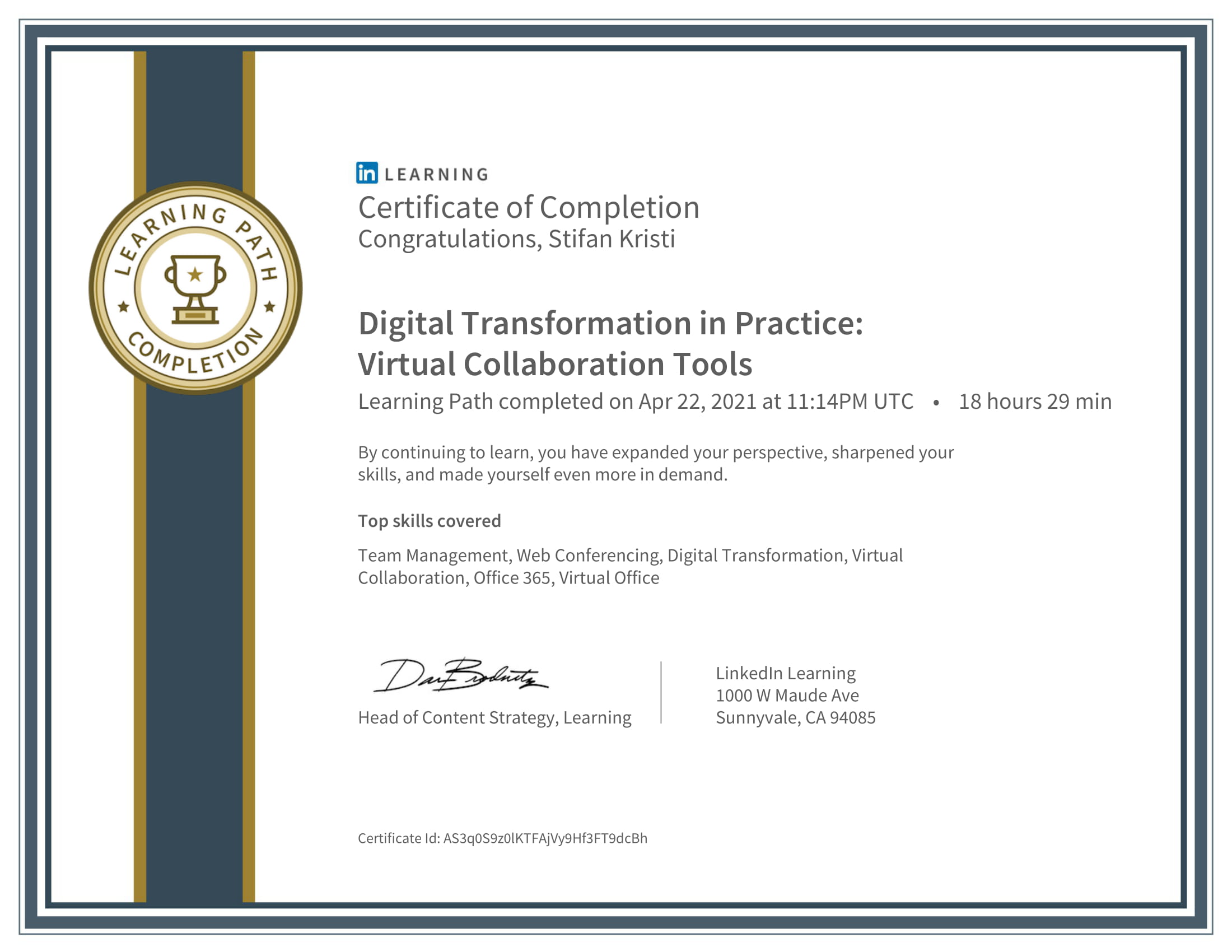 LinkedIn - Digital Transformation in Practice Virtual Collaboration Tools