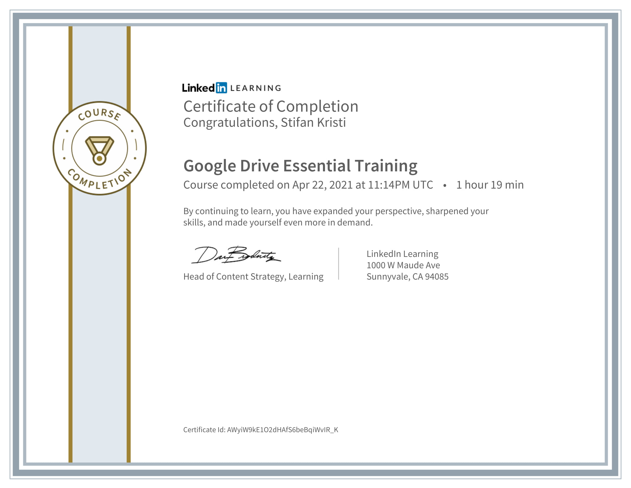 LinkedIn - Google Drive Essential Training