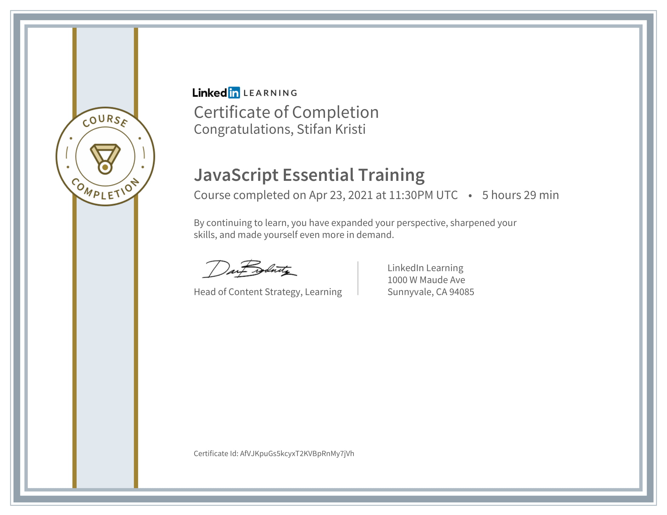 LinkedIn - JavaScript Essential Training