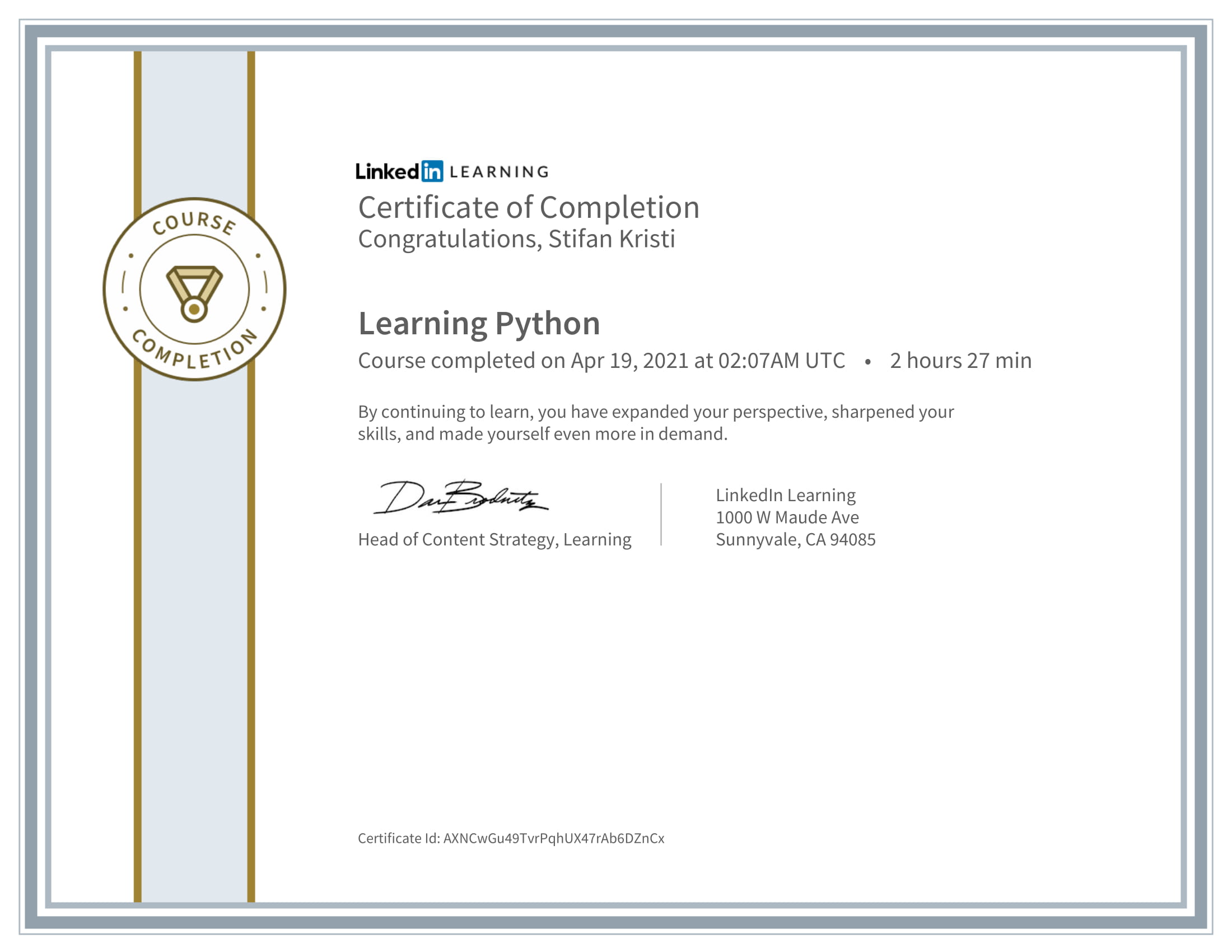 LinkedIn - Learning Python