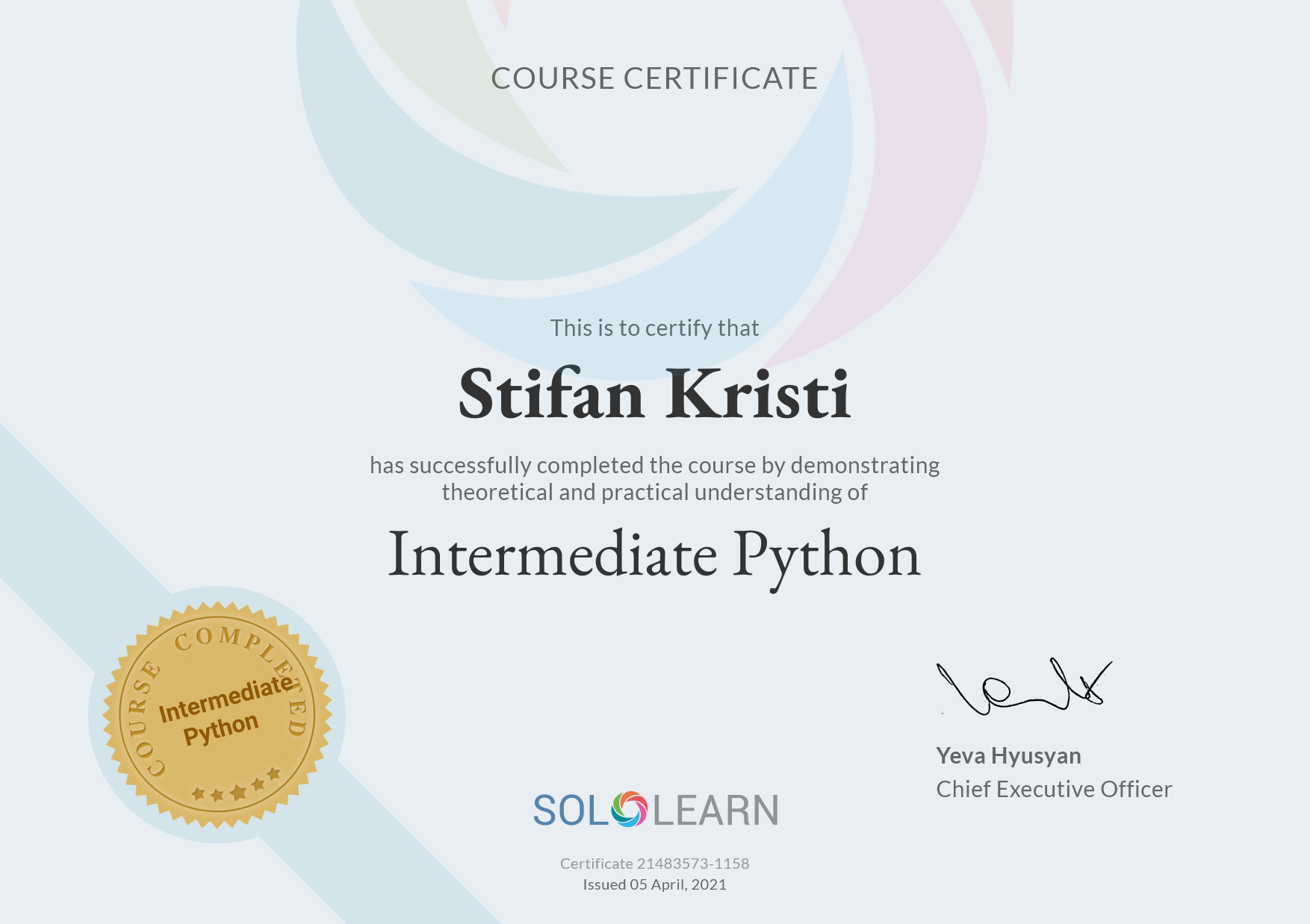 Sololearn - Intermediate Python