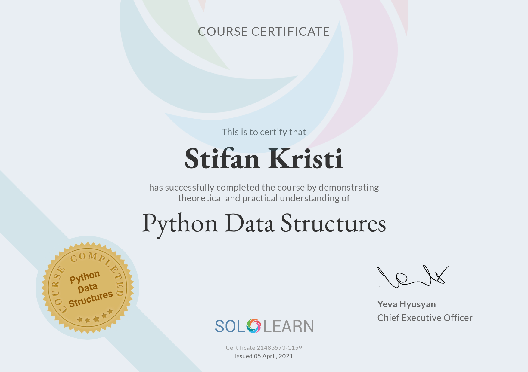 Sololearn - Python Data Structures