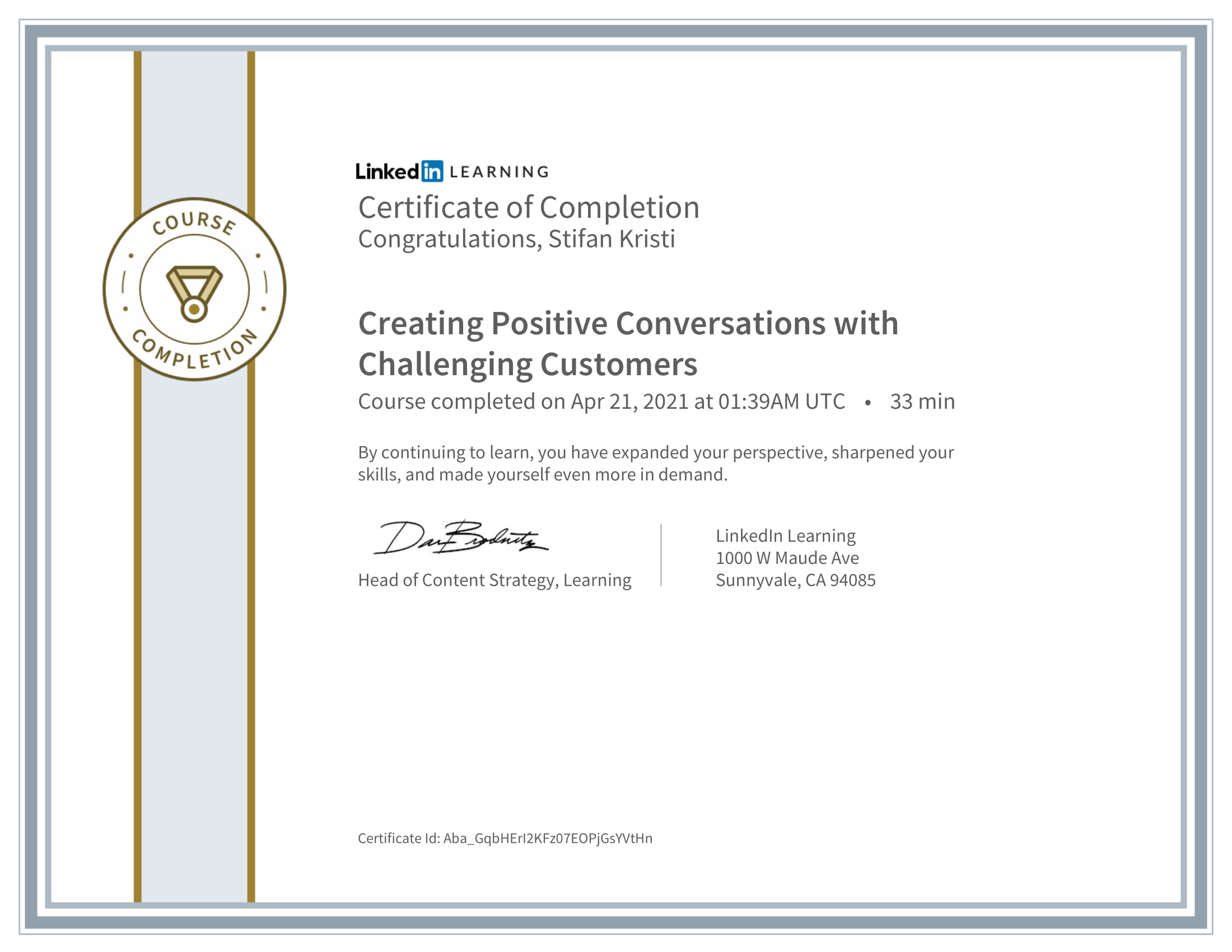 LinkedIn - Creating Positive Conversations with Challenging Customers