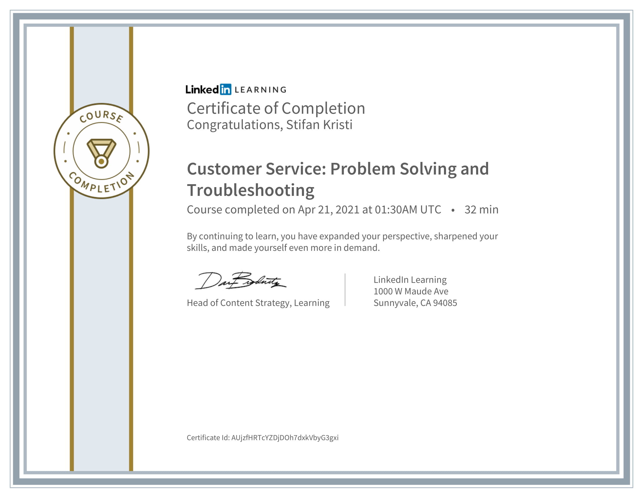 LinkedIn - Customer Service Problem Solving and Troubleshooting