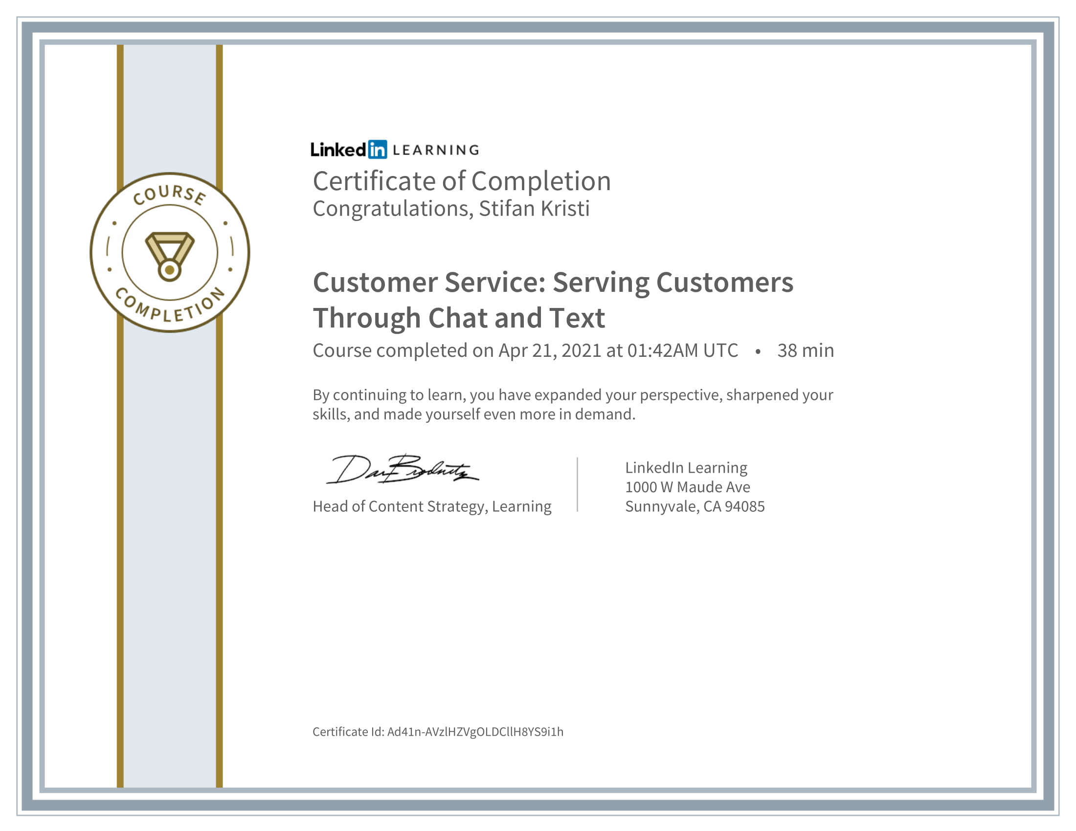 LinkedIn - Customer Service Serving Customers Through Chat and Text