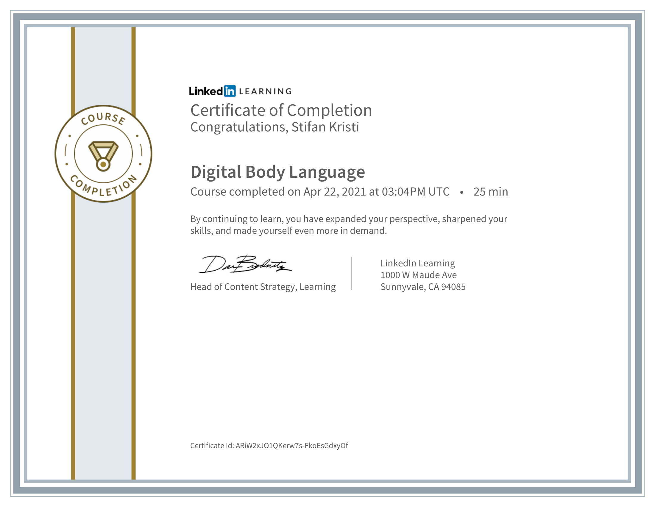 LinkedIn - Digital Body Language