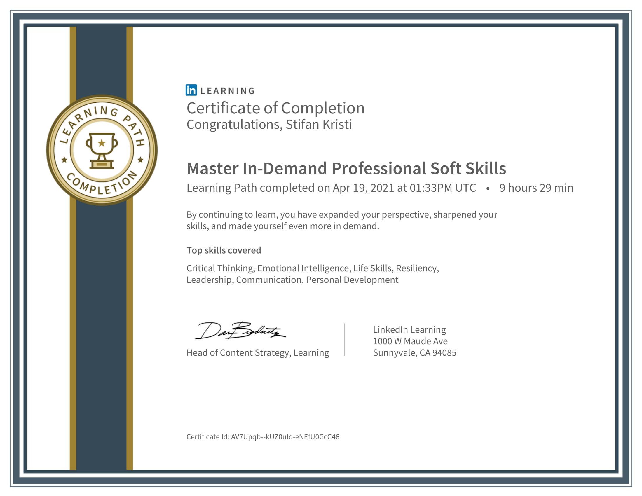 LinkedIn - Master InDemand Professional Soft Skills