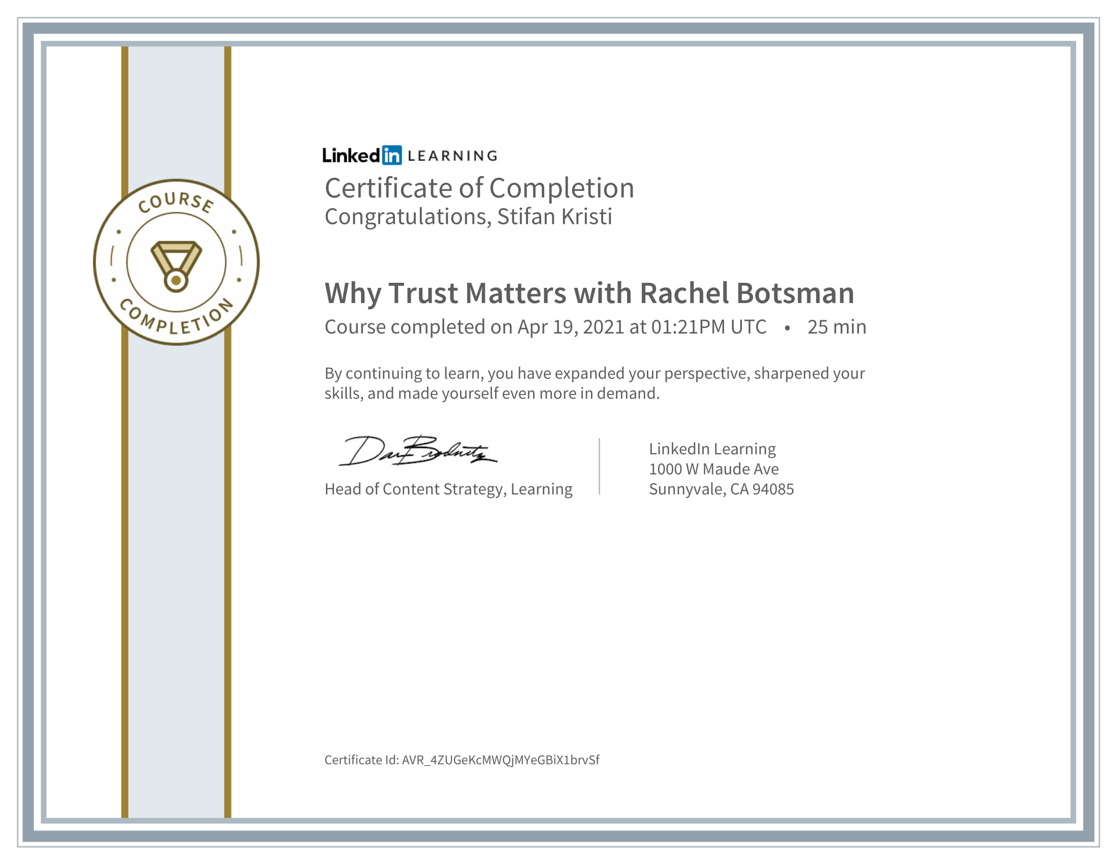 LinkedIn - Why Trust Matters with Rachel Botsman