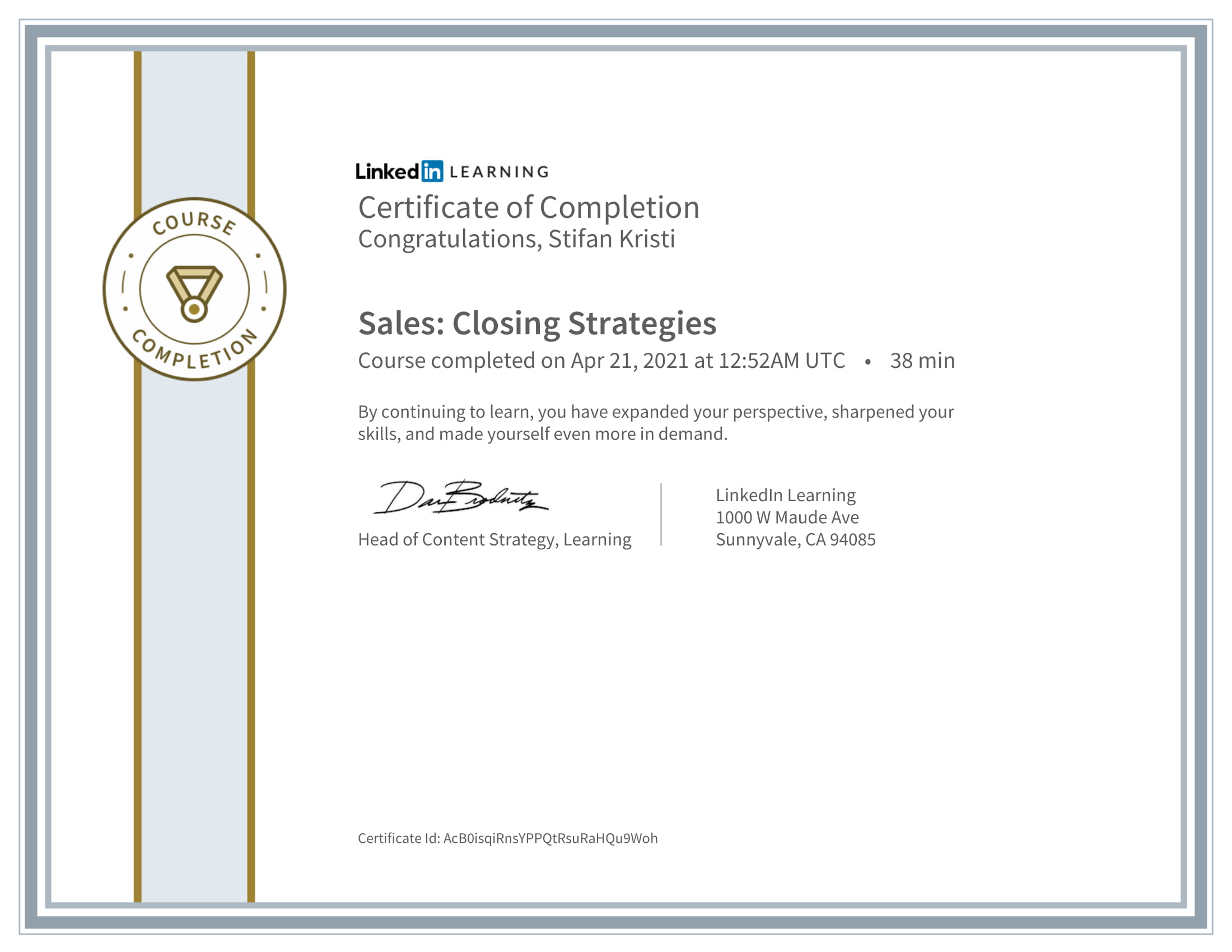 LinkedIn - Sales Closing Strategies